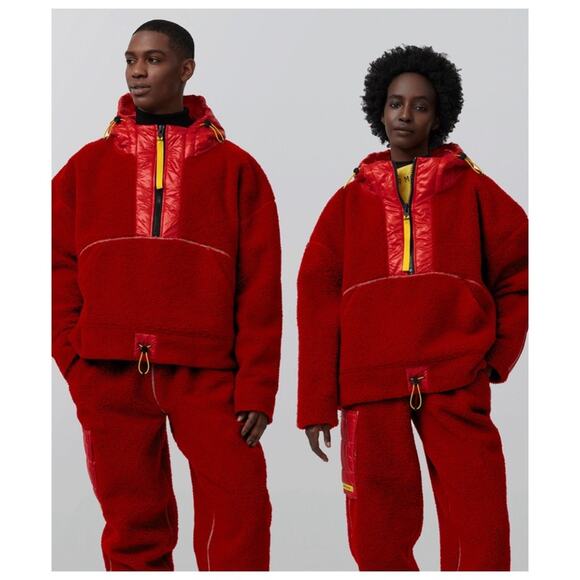 NWT NEW Canada Goose Pyer Moss Cg Disc Anorak 001 Pyer Moss Red Unisex Small - Picture 2 of 6